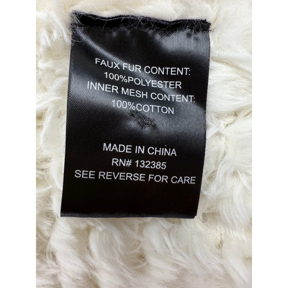 Love Token Faux Fur Vest Women’s S Cream White Fluffy Layering - Picture 7 of 8